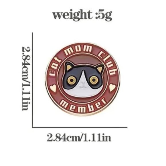 High-Quality Environmental Protection Alloy Animal Brooch Pin Cartoon Cat Cute - Picture 4 of 5